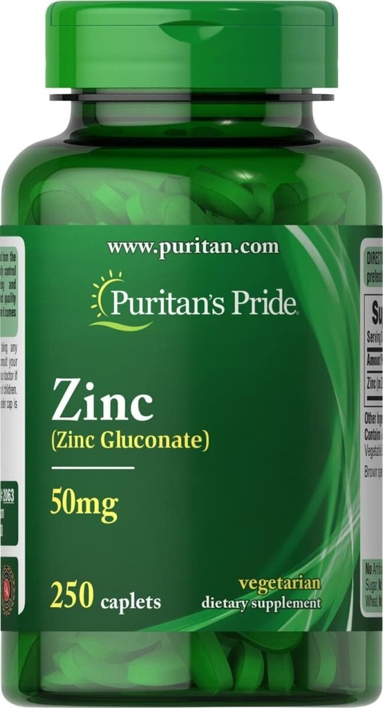 Puritan's Pride Zinc 50 Mg, 250 Conte