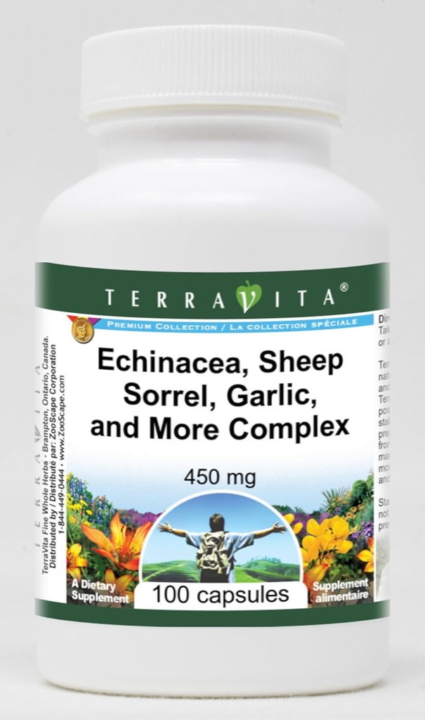 Echinacea, Pecora Sorrel, Aglio e Più Complesso - 450 mg (100 capsule, ZIN: 516902)