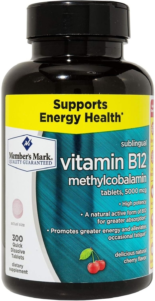 I membri Mark Sublingual Vitamin B12 5000mcg (300 Conteggio)