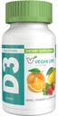 Vegan Life Nutrition - Vitamina D3 Gummies per Bambini e Adulti (1000 UI) - Gluten-Free, Non OGM, Supporta Salute e Sistema Immune - 60 Gummies