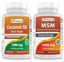 Best Naturals Olio Extra Vergine di cocco 1000 mg & MSM 1000 mg