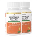 Menopausa Supplementi per le donne Menopause Probiotics Relief,Vitamin D3 & B6, Supporta Flash caldi, Notte Maglioni, Bloating & Gut Salute con Cohosh nero, Collagen | 180 Caps Veggie
