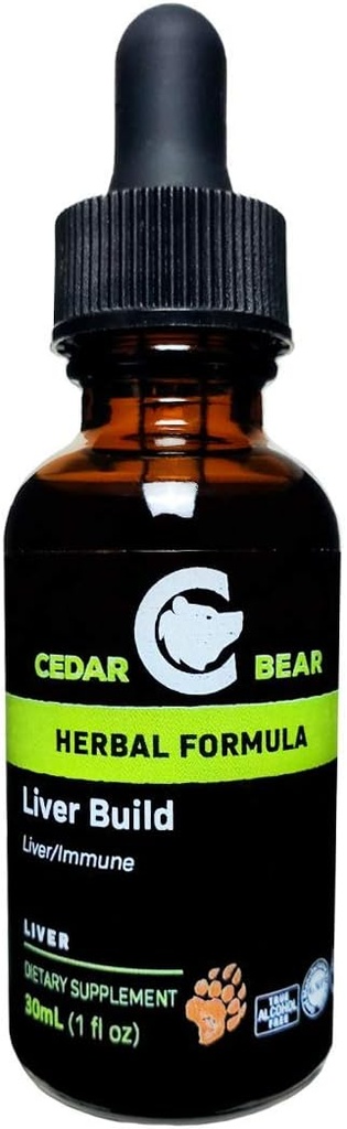 Il fegato dell'orso di cedro Costruisce un integratore di erbe liquido che aiuta a rafforzare il fegato e la funzione della vescica 1 Fl Oz