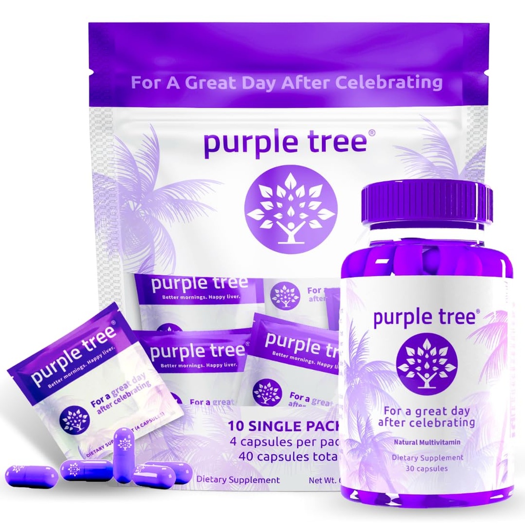 viola albero post-calcolazione Wellness Bottiglia + Kit Packet Combo, Supporto per il fegato, Rapid Hydration, Body Replenisher | Dihydromyricetin DHM, Latte Thistle, Electrolytes, Vitamina B, Willow Bark, Quercetin