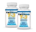 Absolute Nutrition Thyroid T3 Radical Supporto Metabolico per le donne e gli uomini, Energia e messa a fuoco, Funzione tiroide sana, Formula naturale, Non OGM, No Caffeina, 2 Pack 60 Serve, 120 Capsule