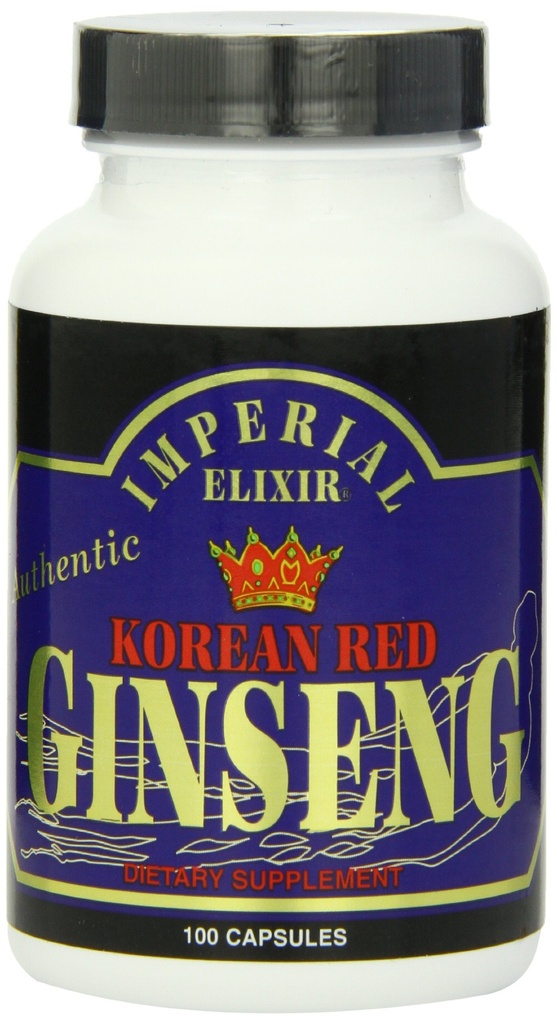 Imperial Elixir, Ginseng rosso coreano, 600 mg, 100 capsule
