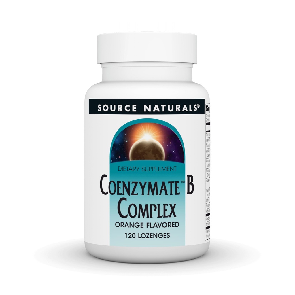 Fonte Naturals Coenzymate B Complex - Aroma arancione che si scioglie in bocca - B Vitamine - 120 Lozenges