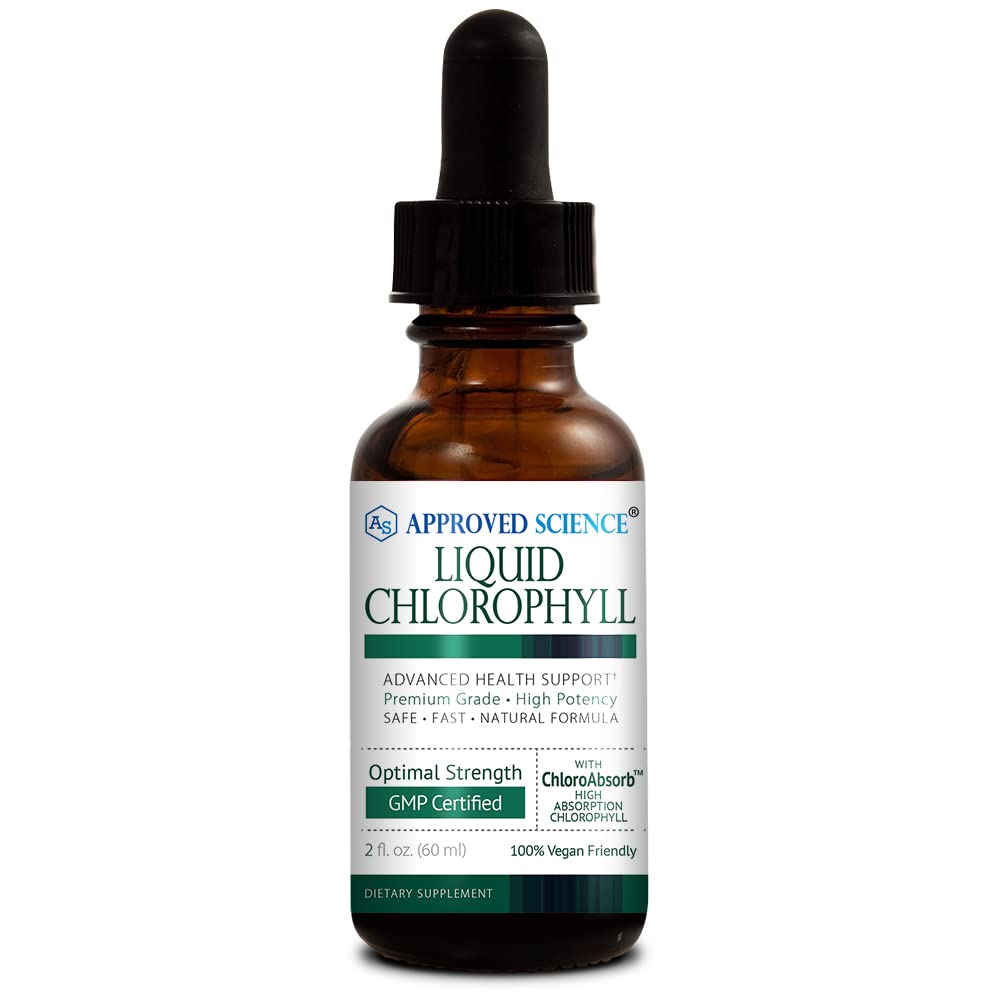 Approved Science Liquid Chlorophyll - 2 fl. Oz. - 60 mg ChloroAbsorb - Mulberry Leaf Extract - Energize The Body - Digestive and Immune Support - Natural Deodorant and Detox - Vegan - Made in The USA