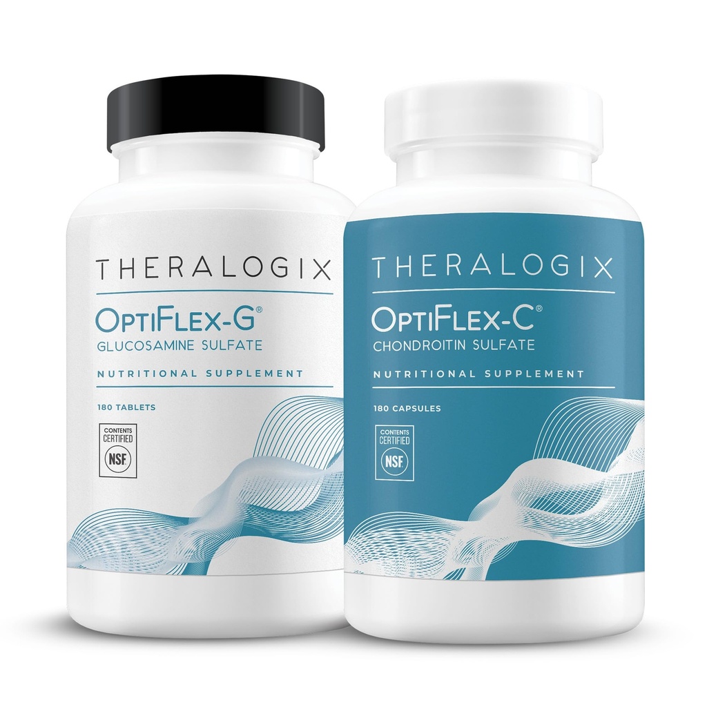 Theralogix OptiFlex Complete - 90-Day Supply - Integratore Glucosamine & Chondroitin - Supporto Funzione Giunta Sana - Integratori Congiunti per Donne & Uomini - Certificato NSF - 180 Caps & 180 Tabs