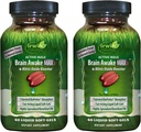 Irwin Naturals Brain Awake Max3 + Nitric Oxide Booster - 60 Liquid Soft-Gels, Confezione da 2 - Support Brain Health & Optimize Performance - 40 Total Servings