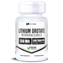 HealthFare Lithium Orotate Supplemento 130mg | 200 compresse vegetariane | Trace Minerale ad alta biodisponibilità | Mood, Brain & Memory Support | Non OGM, Gluten-Free | Made in USA