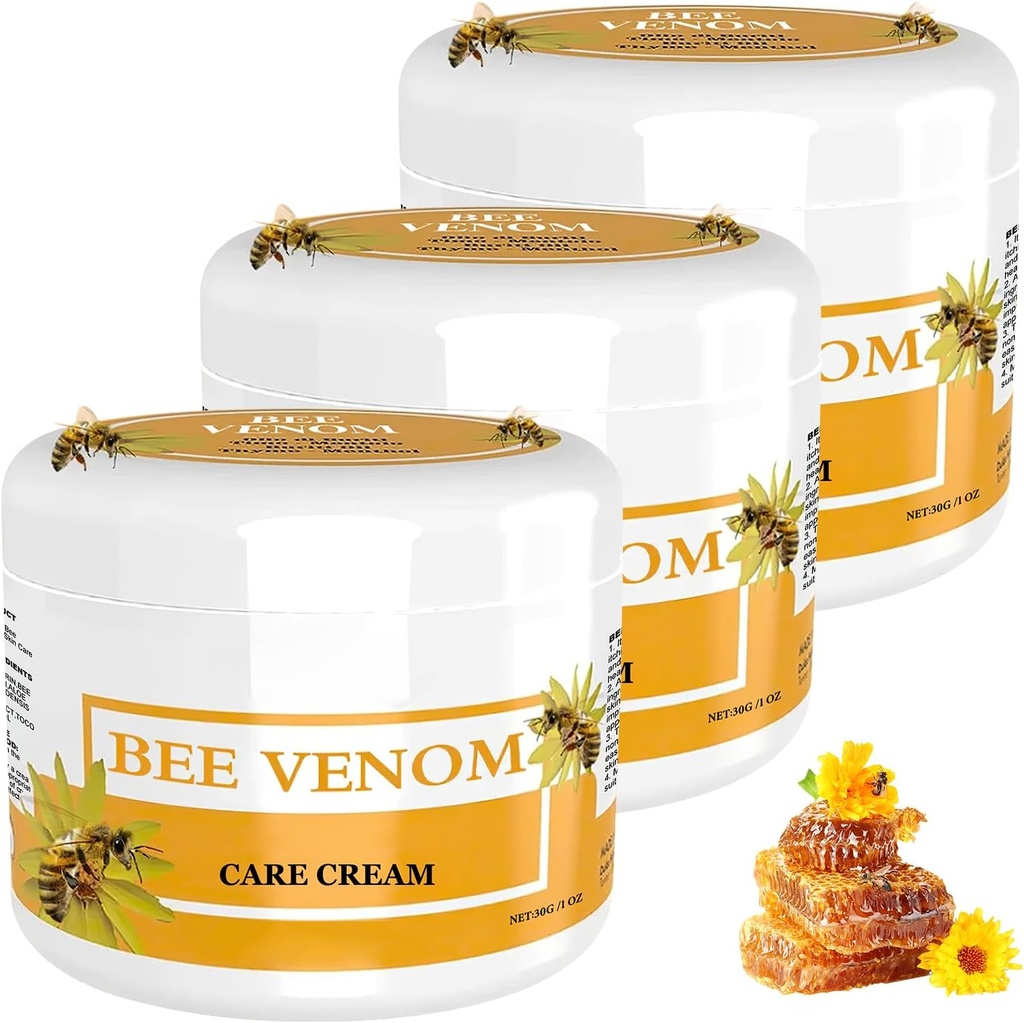 Crema di correzione di api Venom - 3 Set di bottiglie per tutti i tipi di pelle, Cura della pelle professionale