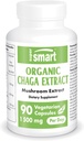 SuperSmart Organic Chaga Extract 1500mg al giorno (High Strength) - Wild & Hand Picked Chaga Mushrooms Supplemento | Non-GMO & Gluten Free - 90 capsule vegetariane