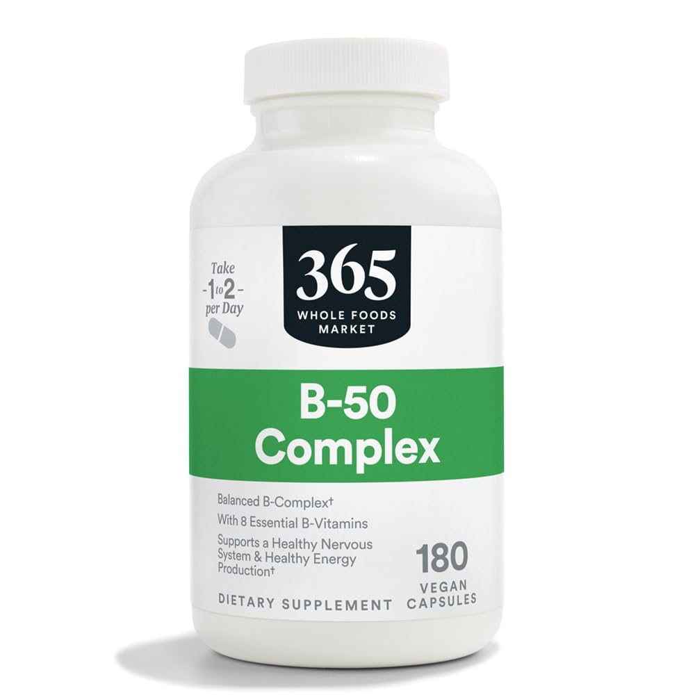 365 da Whole Foods Market, Vitamina B-50 Complex, Vegan, 180 capsule
