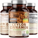 N1N Premium Ceylon Cinnamon 1200mg [100% Organic Ceylon Cinnamon] Integratore naturale per sostenere la Circolazione sana, il cervello e la funzione congiunta, 120 Caps