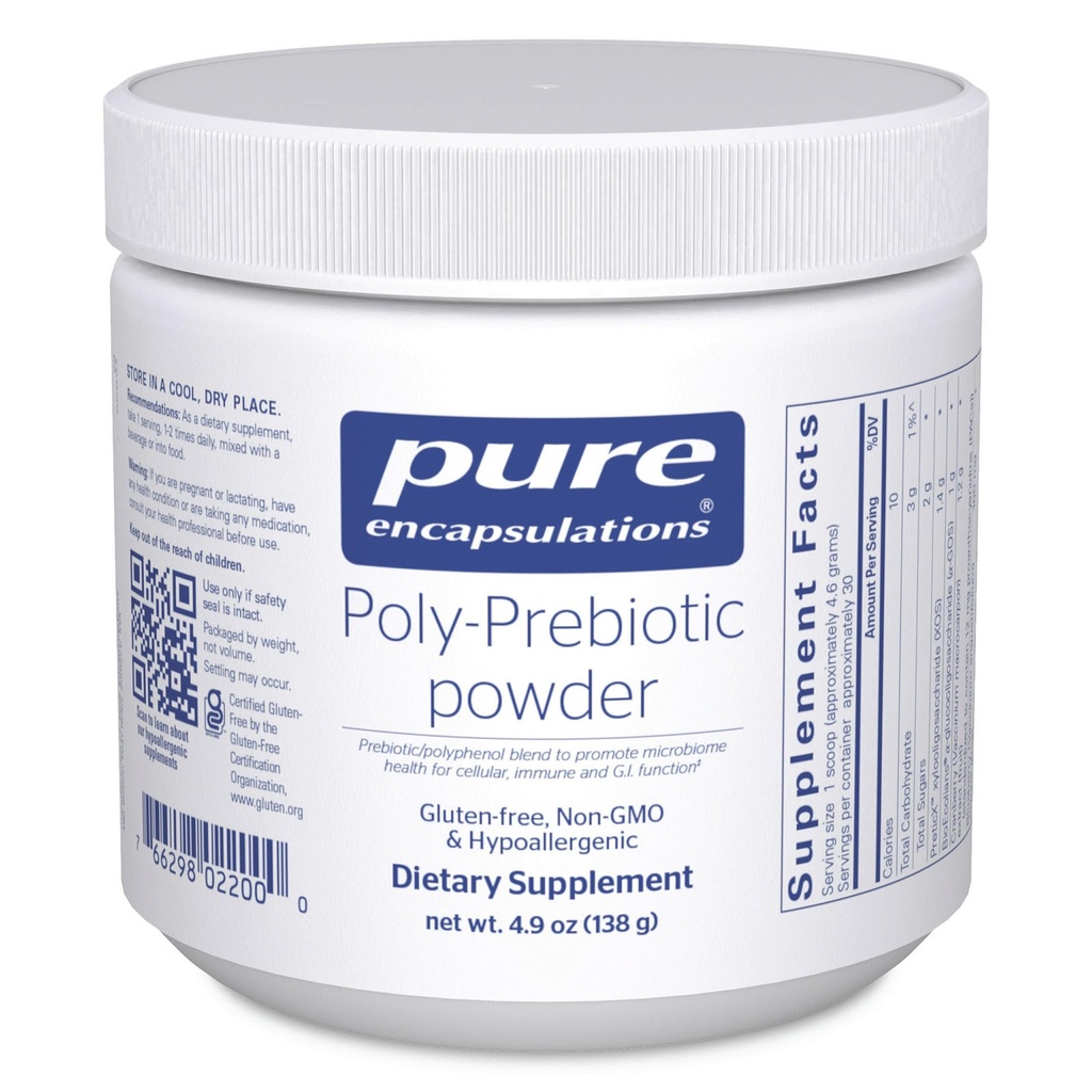 Pure Encapsulations Poly-Prebiotic Powder | Targets Akkermansia Muciniphila per supportare GI Barrier Funzione | 4.9 Ounces