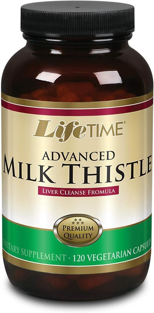 LIFETIME Latte Thistle Blend Liver Cleanse Formula | con radice di leone e curcuma (120 CT)