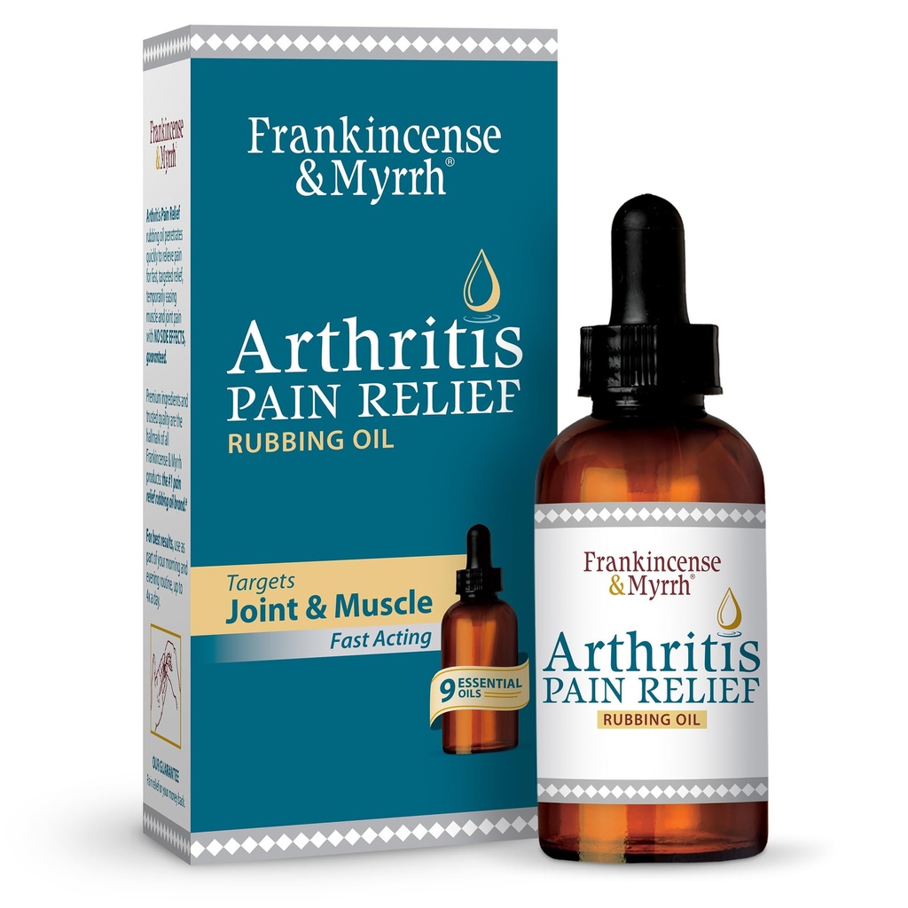 Incenso e mirra Artrite Dolore Rilievo Olio di Rovina – Artrite Dolore con Incenso Olio Essenziale per Sciatica, Schienale inferiore, Mano, Ginocchiera, Giunti e Spalla, 2 fl.oz. - 1 Confezione