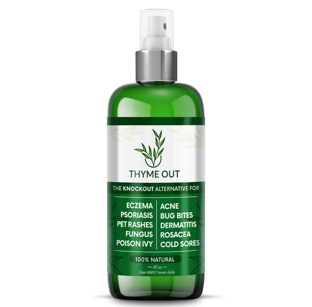 Trattamento di eczema naturale - trattamento di psoriasi - una soluzione all-in-one per l'acne, la dermatite, la Rosacea, le ulcere fredde, le punte, l'edera velenosa - spray anti-itch per il sollievo della pelle di prurito 4oz