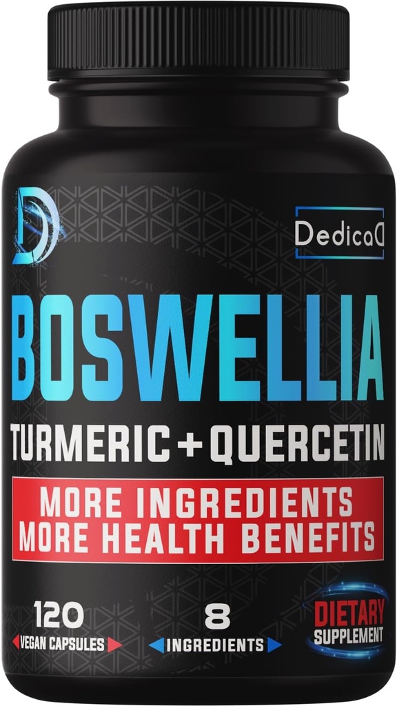 Boswellia Serrata - Blended Turmeric, Quercetin, Citrus, Ginger, White Willow, Alfalfa - Supporto Cartilage, Immune & Body Health - 120 capsule