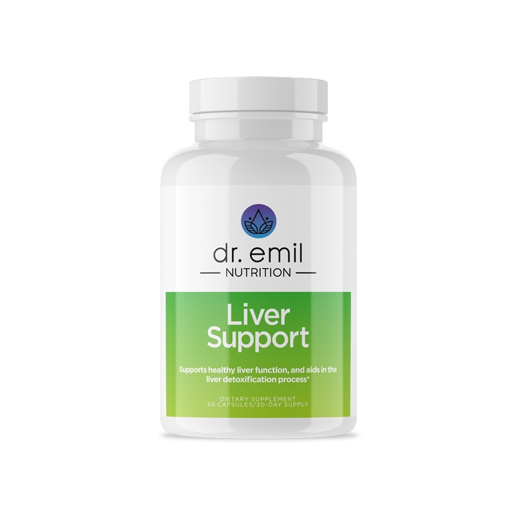 DR. EMIL NUTRITION Liver Support Supplemento formulato per pulire, disintossicare, riparare e sostenere la funzione di fegato sano con cardo di latte, foglia di carciofo, radice di leone e radice di barbabietola Formula