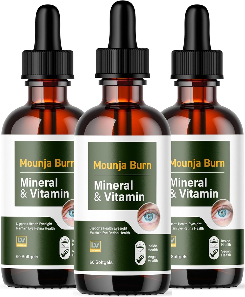 (3 Pack) Mounja Burn gocce avanzate Formula 3 bottiglie per 90 giorni