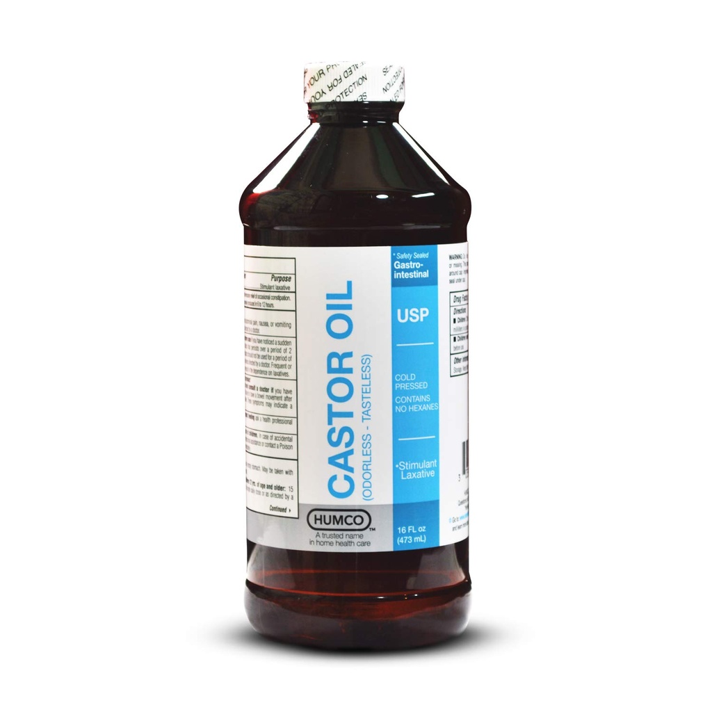 Olio di ricino 16oz USP Food Grade Ultra Pure - Cura della pelle Stimola la crescita delle sopracciglia dei capelli sopracciglia sopracciglia - Esane pressato a freddo senza gusto senza odori - Lassativo per costipazione etichettato per uso interno
