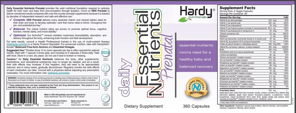 Prenatale dei nutrienti essenziali giornalieri: il supplemento prenatale più completo per le madri in gravidanza e infermieristica - Broad Spectrum Micronutrients