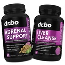 Supporto surrenale Cortisol & Liver Cleanse Detox Supplemento - Supplementi di Fatica surrenale per la salute del cortisolo - Liver Gallbladder Care Formula Capsules & Natural Milk Thistle Dandelion Supplements
