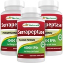 I migliori naturali Serrapeptase 40000 SPUs 90 Vcaps (90 conteggio (pacchetto di 3))