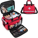 CURMIO Kit di pronto soccorso Bag vuoto, forniture di emergenza Bag Medical Bag per la cura della casa e kit di Trauma, Rosso (solo sacchetto vuoto)