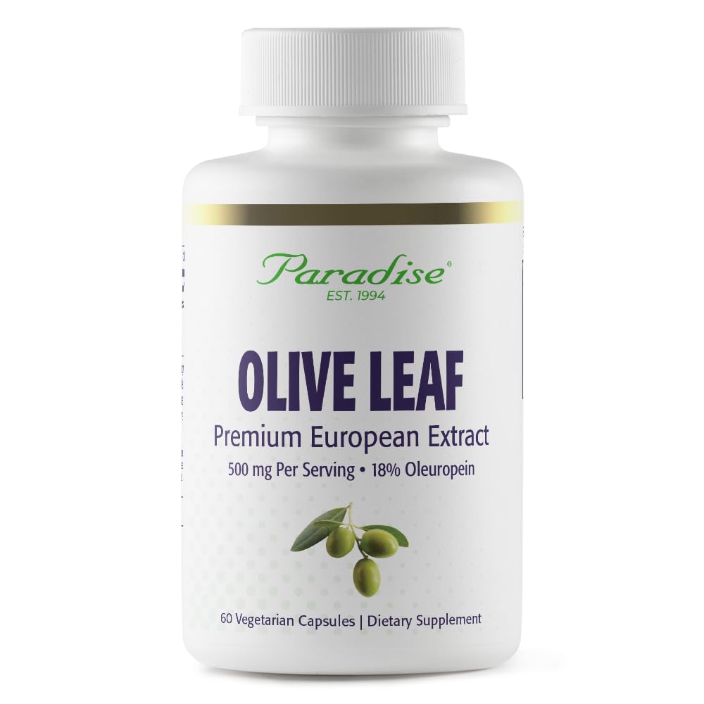 Estratto di foglie di oliva di erbe di erbe del Paradiso dagli olivi andalusi spagnoli, Super Potent, Ultra Pure, Non OGM, Vegan, Gluten Free, 60 capsule vegetariane