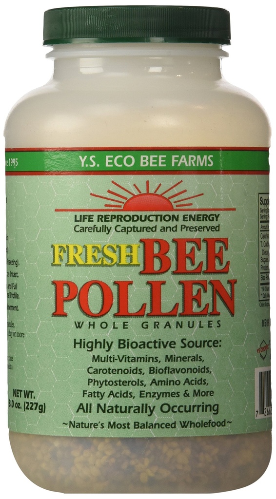 Y.S. Organics Fresh Bee Pollen Whole Granules, 8 once