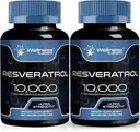 BENESSERE LABSRX Resveratrolo 1000mg Capsule - 240 Count - Japanese Knotweed Extract Resveratrol - Confezione da 2