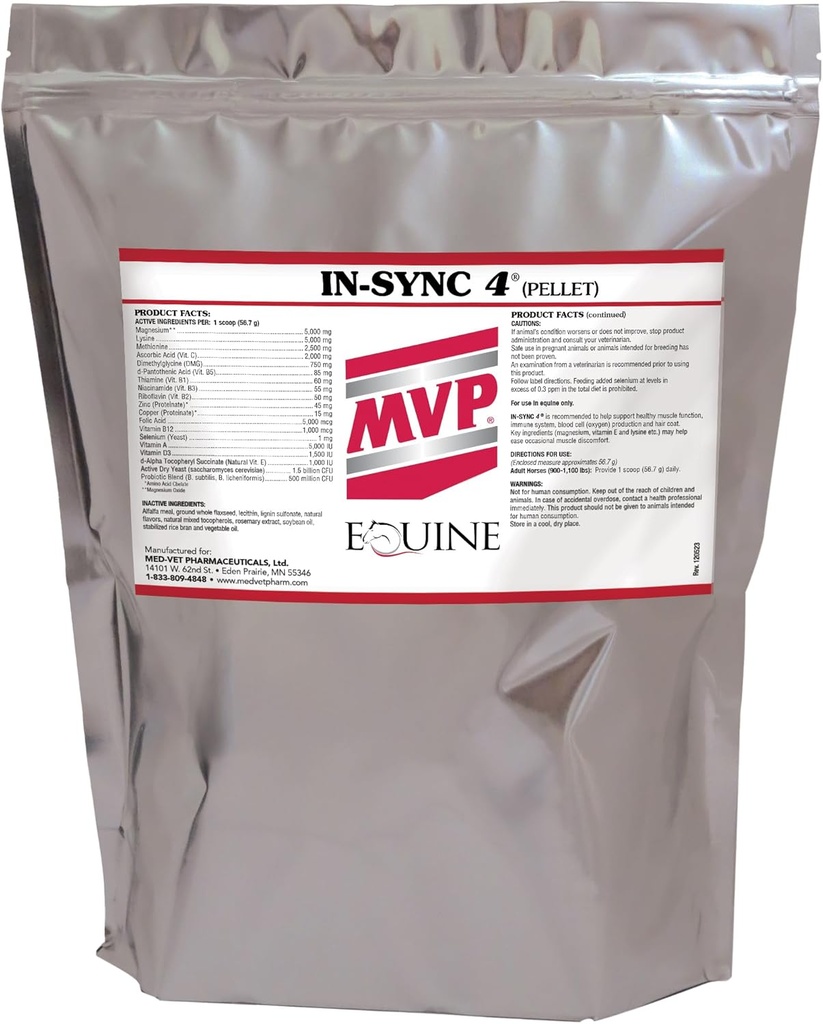 MVP in-Sync (16lb) con vitamina E naturale per la salute del muscolo/recupero nei cavalli.