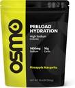 Osmo Preload Hydration Pre Workout Powder Pouch - Include High Sodium Bicarbonate, Magnesium, Potassium, Carbs & Vitamins, Cane Sugar, Beat Cramps & Dehydration - Ananas Margarita (Pouch)