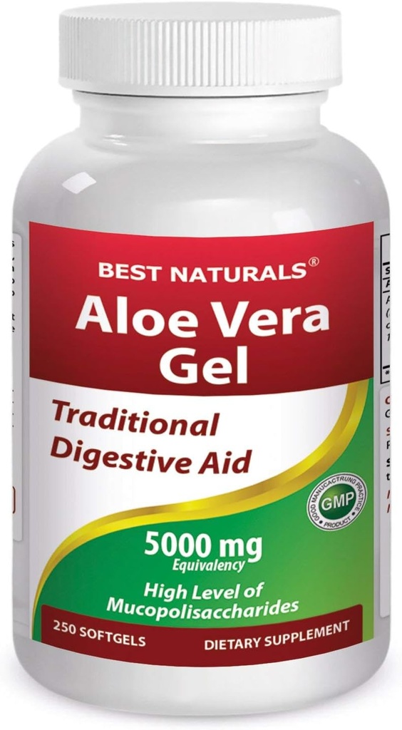 I migliori naturali Aloe Vera Gel 5000 mg 250 Softgels