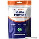 Vitamatic Gamma Aminobutirrico Acido Polvere 750 mg per porzione - 250 grammi - Chiamato anche GABA - 333 Serve