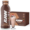 Shake proteico pronto-per-drink RAW, Cioccolato - RSTD Bevande di proteine con l'isolato di proteine del siero di grasso per post-allenamento - Zero-Sugar & Gluten-Free Bevande & Breakfast Shake, 12 Fl Oz