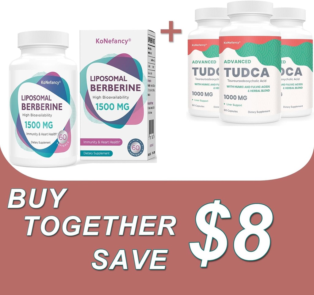 Ottimizza la tua salute con TUDCA Complex 3Pack e Liposomal Berberine 1500mg Bundle