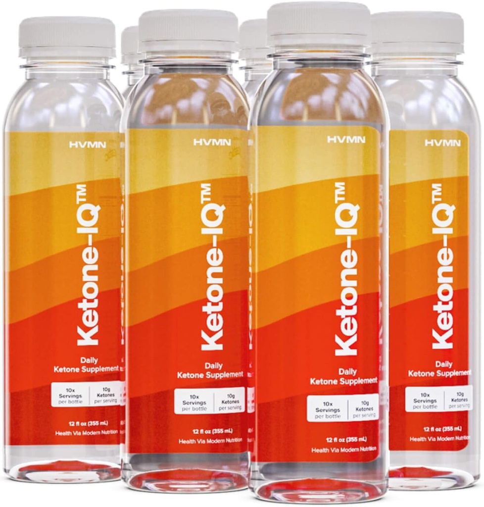 Chetone-IQ - Ottieni il tuo carburante da chetoni. Niente zucchero, niente sale, niente caffeina. 60 porzioni di chetoni potabile per aumentare rapidamente i livelli di chetone. Formulazione nuova e migliorata! (6 ct)