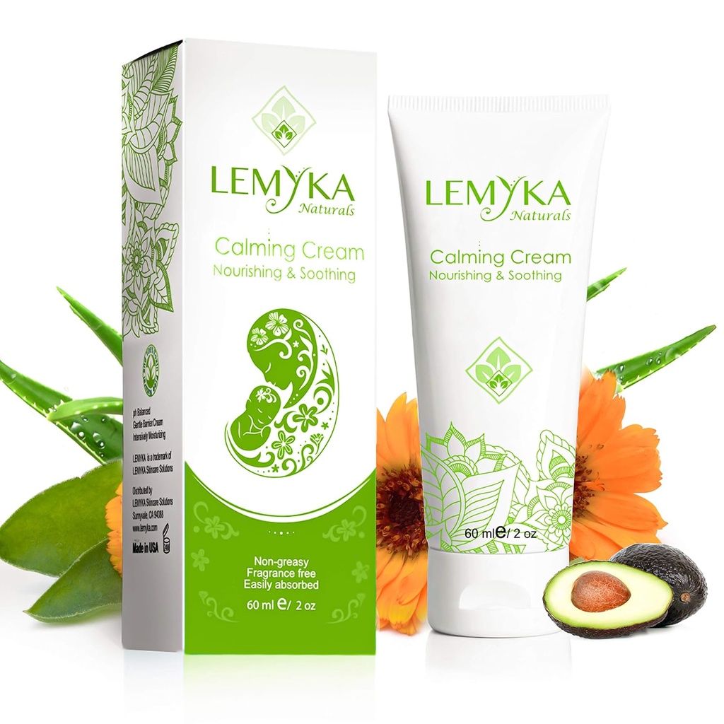 Crema Eczema naturale, Itch Relief per dermatite atopica, Soothing & Intensively idratante, Balm cutaneo scremato a secco, Unguento Anti Itch, 10X Organic aloe vera, ceramides, LEMYKA, 2OZ