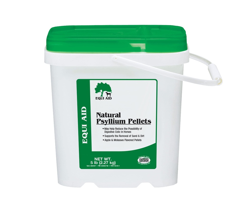 Farnam Equi Aid Natural Horse Psyllium Pellets Supplemento per Cavalli, Supporta la rimozione di sabbia e sporco dal Ventral Colon, 5 Pound, 16 Scoops