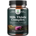Supporto al fegato Latte supplemento di cardo per la pulizia del fegato Detox & Repair - Advanced Milk Thistle and Dandelion Root Supplement con estratto di carciofo - Capsule di dadelion per Detox - 60 Ct