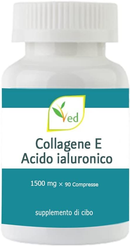 Collage ultra puro 1200mg & 300mg di acido ialuronico 90 compresse. 1500 mg per Tablet