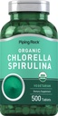 Piping Rock Chlorella Spirulina Organic | 500 compresse | Pillole vegetariane | Non-GMO, Gluten Free Supplement