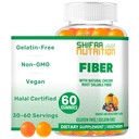 SHIFAA NUTRITION Halal & Gluten Free Fiber Gummies for Kids & Adults | 4g, 30-60 Serve | 60 Gummies | Migliora la salute digestiva, Immunity & Gut Health | Vegan Prebiotic | Non OGM, Gelatin-Free