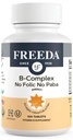 Freeda Vitamina B Complex No Folic No PABA - Super B Complex Kosher Integratore di vitamina B1 Vitamina B2 Vitamina B3 Vitamina B5 Vitamina B6 Vitamina B12 - Vit B Complesso B per Donne & Uomini (100 Ct)