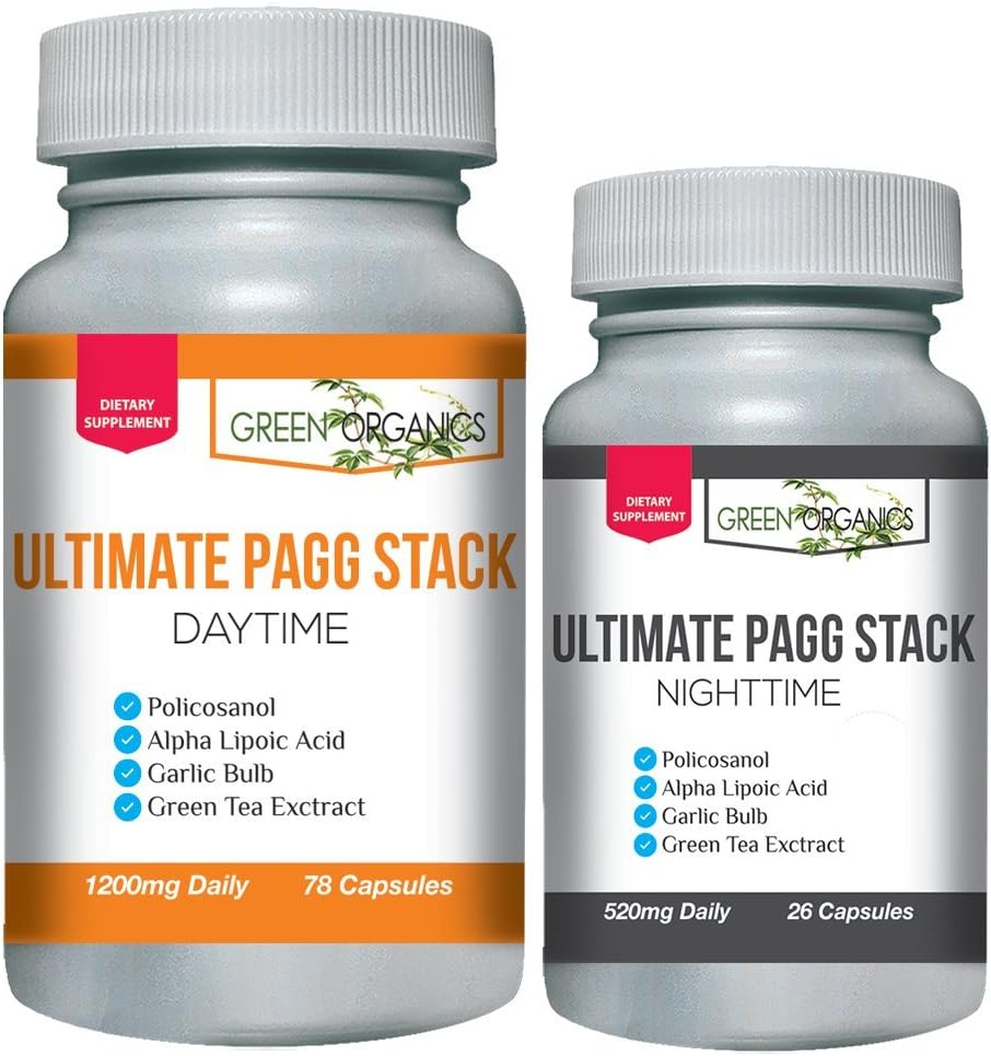 Ultimate PAGGG StackTM 4 Ore Corpo di Tim Ferriss - Policosanol, Acido alfa lipoico, Flavonoli di tè verde, Estratto di aglio