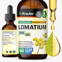 BIO KRAUTER Lomatium Root Tincture - Vegan Respiratory Support Supplement - Lomatium Dissectum Liquid Extract - Alcol & Sugar Free - 2 Fl.Oz.
